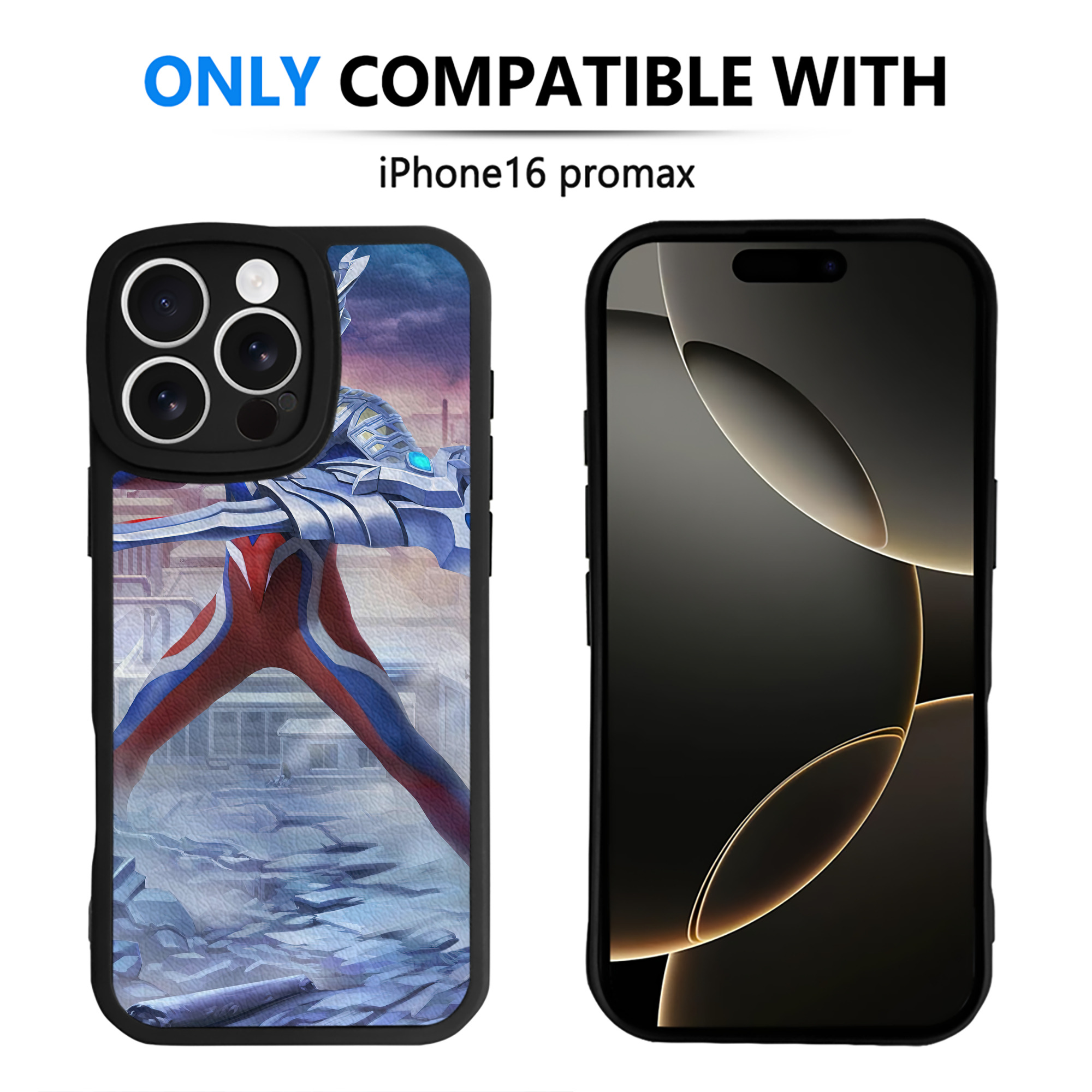 （画像用） ウルトラマン Ultraman 【iPhone 16シリーズ対応】シリコンスマホケース（レザー調） 材質：シリコン